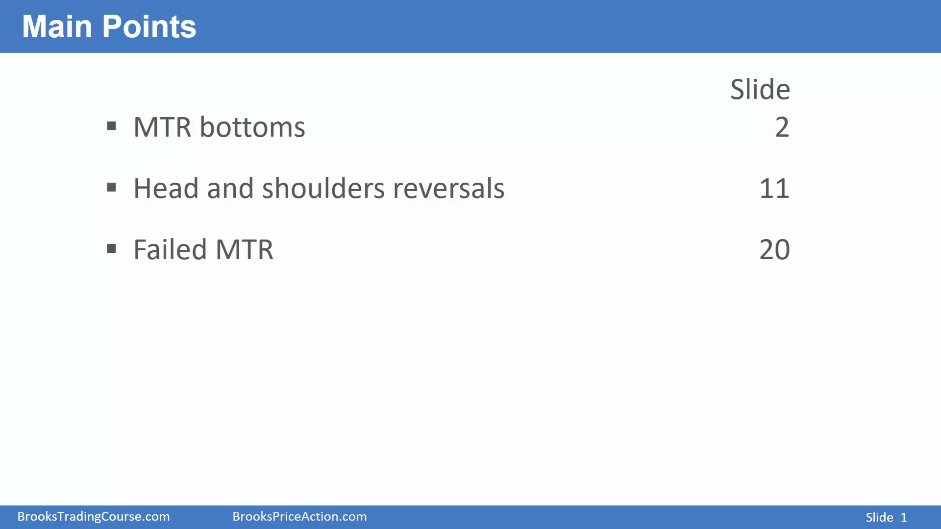 22D - Major Trend Reversals slide 001